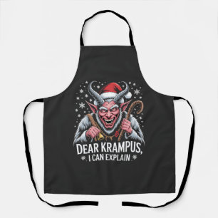 Dear Krampus I Can Explain Christmas Santa  Apron