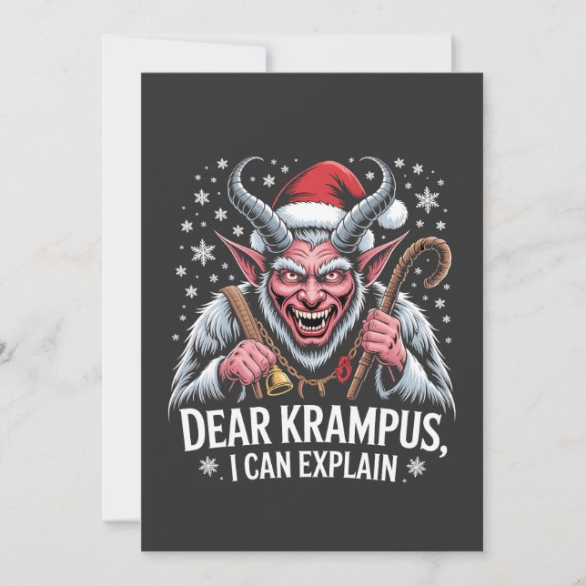 Dear Krampus I Can Explain Christmas Santa  Invitation (Front)