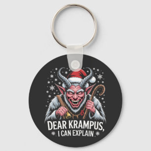 Dear Krampus I Can Explain Christmas Santa  Key Ring