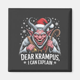Dear Krampus I Can Explain Christmas Santa Magnet
