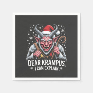Dear Krampus I Can Explain Christmas Santa  Napkin