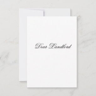 Dear Landlord greeting card