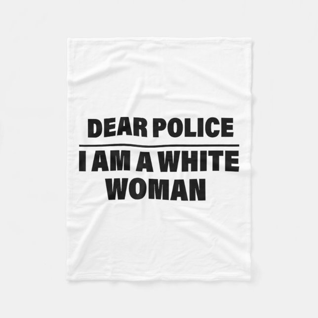 Dear Lice I'm A White Woman Funny Saying Quote Gif Fleece Blanket (Front)