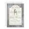 Dear little Deer baby shower invitation on wood