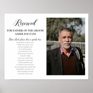 Dear Lord Father of Groom Photo Memorial Wedding Poster