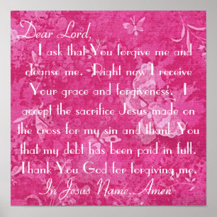 Dear Lord forgive me and cleanse me Poster
