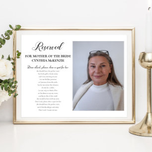 Dear Lord Mother of Bride Photo Memorial Wedding Poster