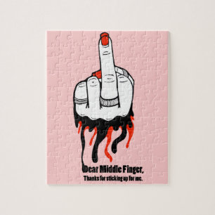 Dear Middle Finger Jigsaw Puzzle