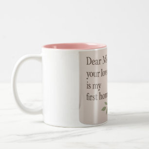 Dear Mum – Floral Mug with Heartfelt Quote   New M