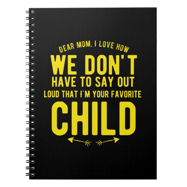 Dear mum Funny mothers day gift for mother her mum Notebook (Front)