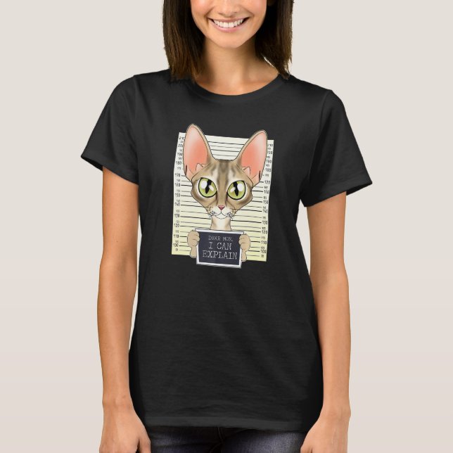 Dear Mum I Can Explain I Devon Rex Cat Mum I Devon T-Shirt (Front)