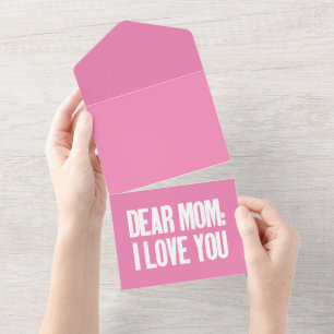 Dear Mum I Love You All In One Invitation