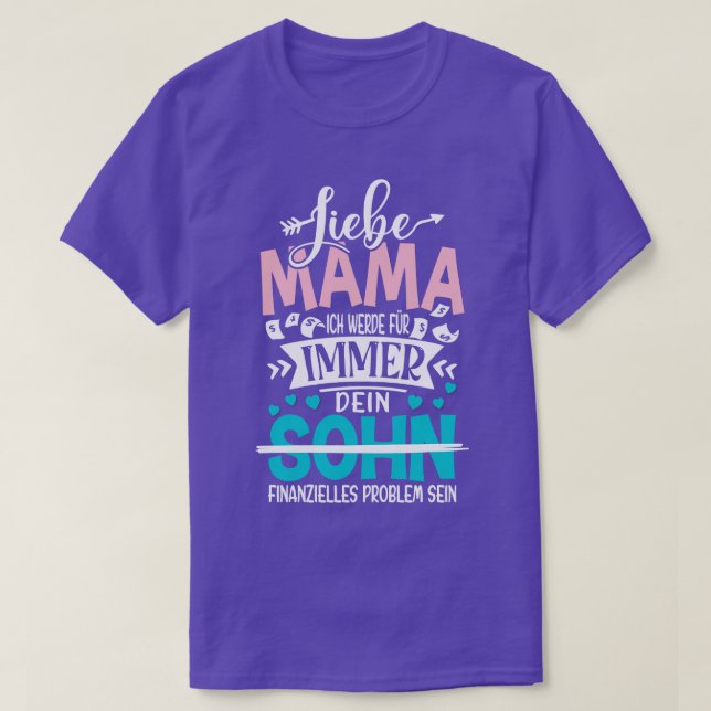 Dear Mum Son  T-Shirt (Design Front)
