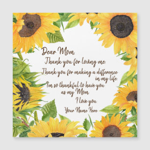 Dear Mum Sunflower