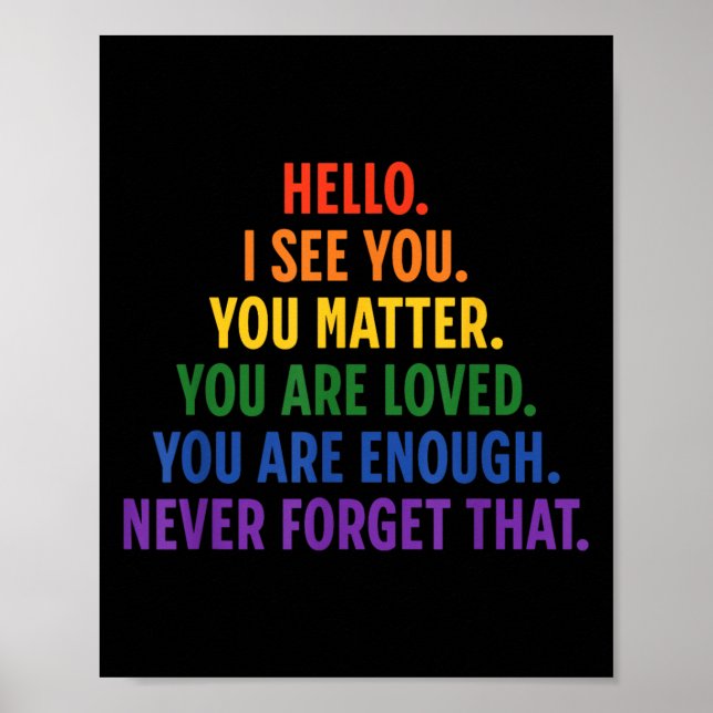 Dear Person Behind Me You Sitive Quote Be Kind Lov Poster (Front)