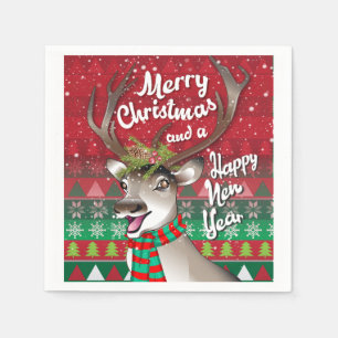 Dear Reindeer - Merry Christmas and happy NewYear Napkin