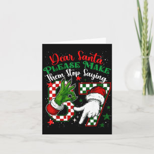 Dear Santa 67 Funny Christmas Six Seven 6-7 Meme M Card