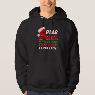 Dear Santa Before I Explain How Much Do You Know C Hoodie