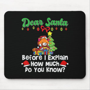 Dear Santa Before I Explain How Much Do You Know  Mouse Pad
