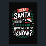 Dear Santa Before I Explain How Much Do You Know Photo Print<br><div class="desc">Dear Santa Before I Explain How Much Do You Know</div>