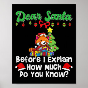 Dear Santa Before I Explain How Much Do You Know Poster