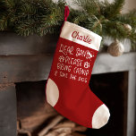Dear Santa Bring Catnip Cute Funny Cat Small Christmas Stocking<br><div class="desc">Dear Santa Bring Catnip Cute Funny Cat Small Christmas Stocking</div>