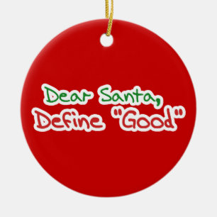 Dear Santa Ceramic Ornament