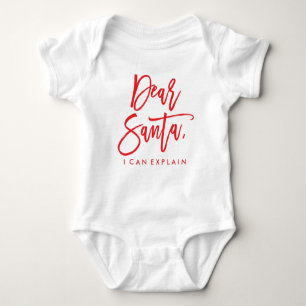 Dear Santa Christmas Baby Bodysuit