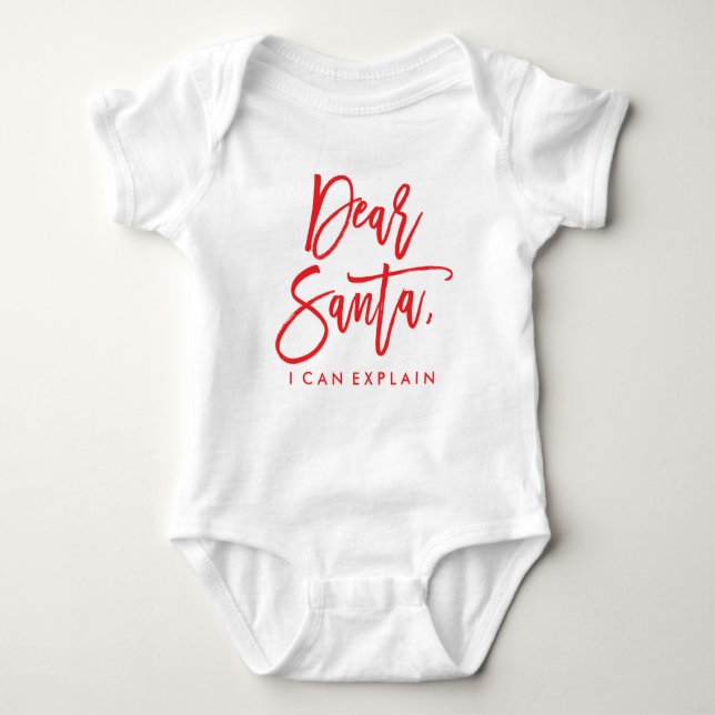 Dear Santa | Christmas Baby Bodysuit (Front)
