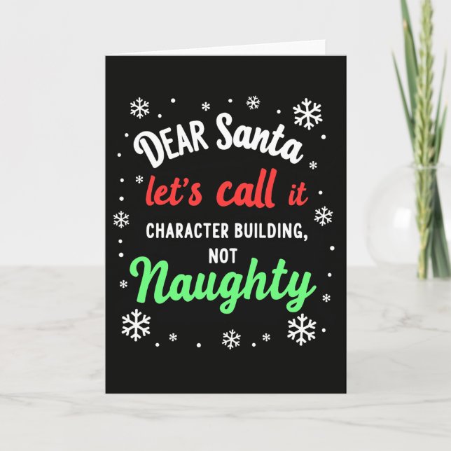 Dear Santa Christmas Card Character Building (Front)