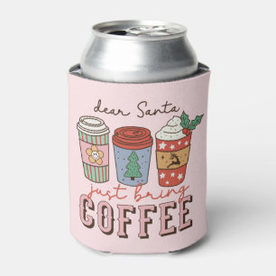Dear Santa Christmas Coffee Latte Can Cooler