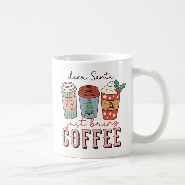 Dear Santa | Christmas Coffee Latte Coffee Mug (Right)