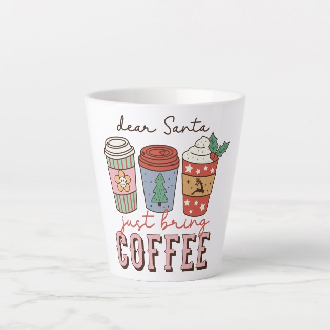 Dear Santa | Christmas Coffee Latte Mug (Front)