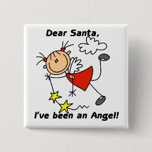 Dear Santa Christmas Tshirts and Gifts 15 Cm Square Badge