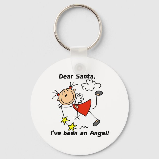 Dear Santa Christmas Tshirts and Gifts Key Ring (Front)