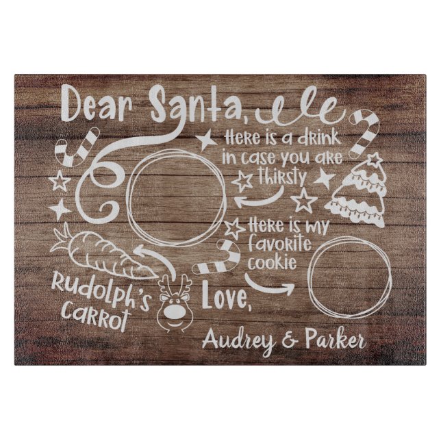 Dear Santa Cookie Cutting Board (Front)