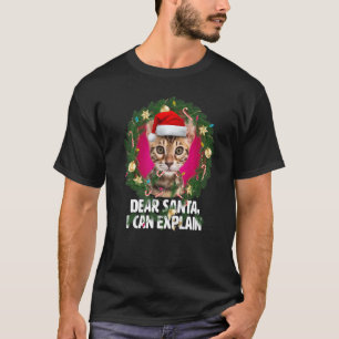 Dear Santa Cute Bengal Cat was naughty at Christma T-Shirt