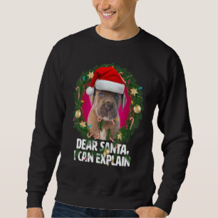 Dear Santa Cute Cane Corso Puppy - Naughty for Chr Sweatshirt