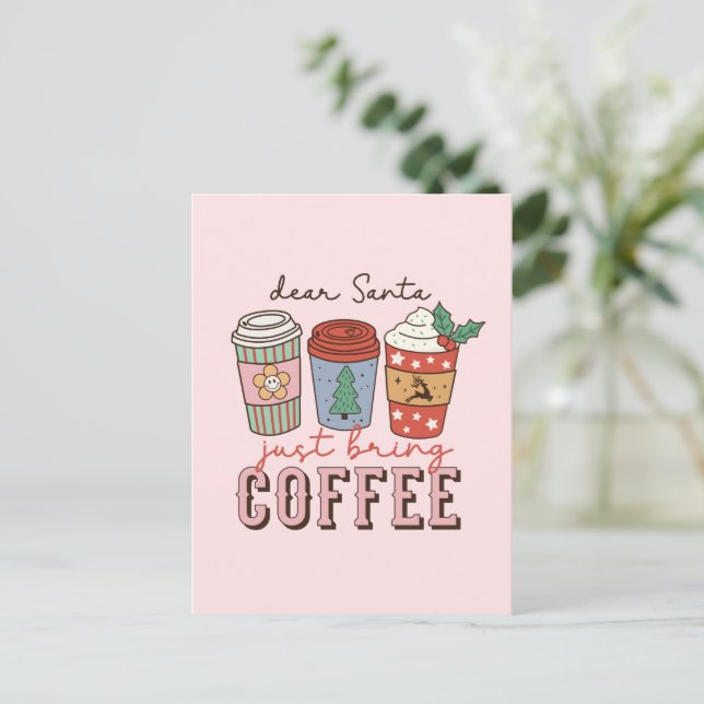 Dear Santa | Cute Christmas Postcard (Standing Front)