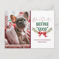 Dear Santa Define "Good" Cute Christmas Photograph