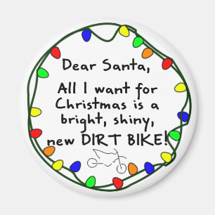 Dear Santa Dirt Bike Magnet