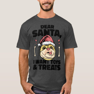 Dear Santa Dog Pug Pet Christmas Holiday T-Shirt