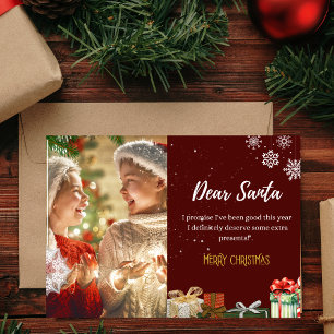 Dear Santa Funny Christmas card - Holiday Cards