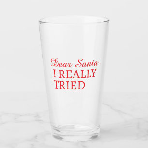 Dear Santa Funny Personalised Text Christmas Wine Glass