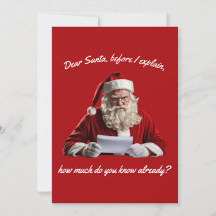 Dear Santa... Funny Santa Claus, Christmas Holiday