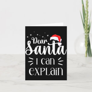 Dear Santa Funny Uni Kids Christmas T Shirt  Card