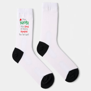 Dear Santa: Good At Being Naughty Christmas Socks