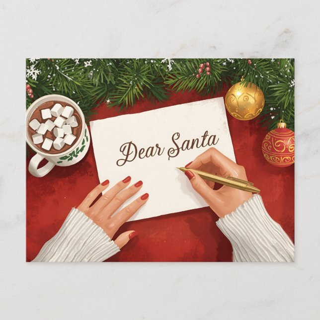 Dear Santa Hot Chocolate Christmas List Holiday (Front)