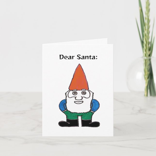 Dear Santa: humourous definition Card (Front)