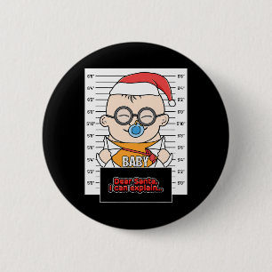 Dear Santa I Can Explain 6 Cm Round Badge